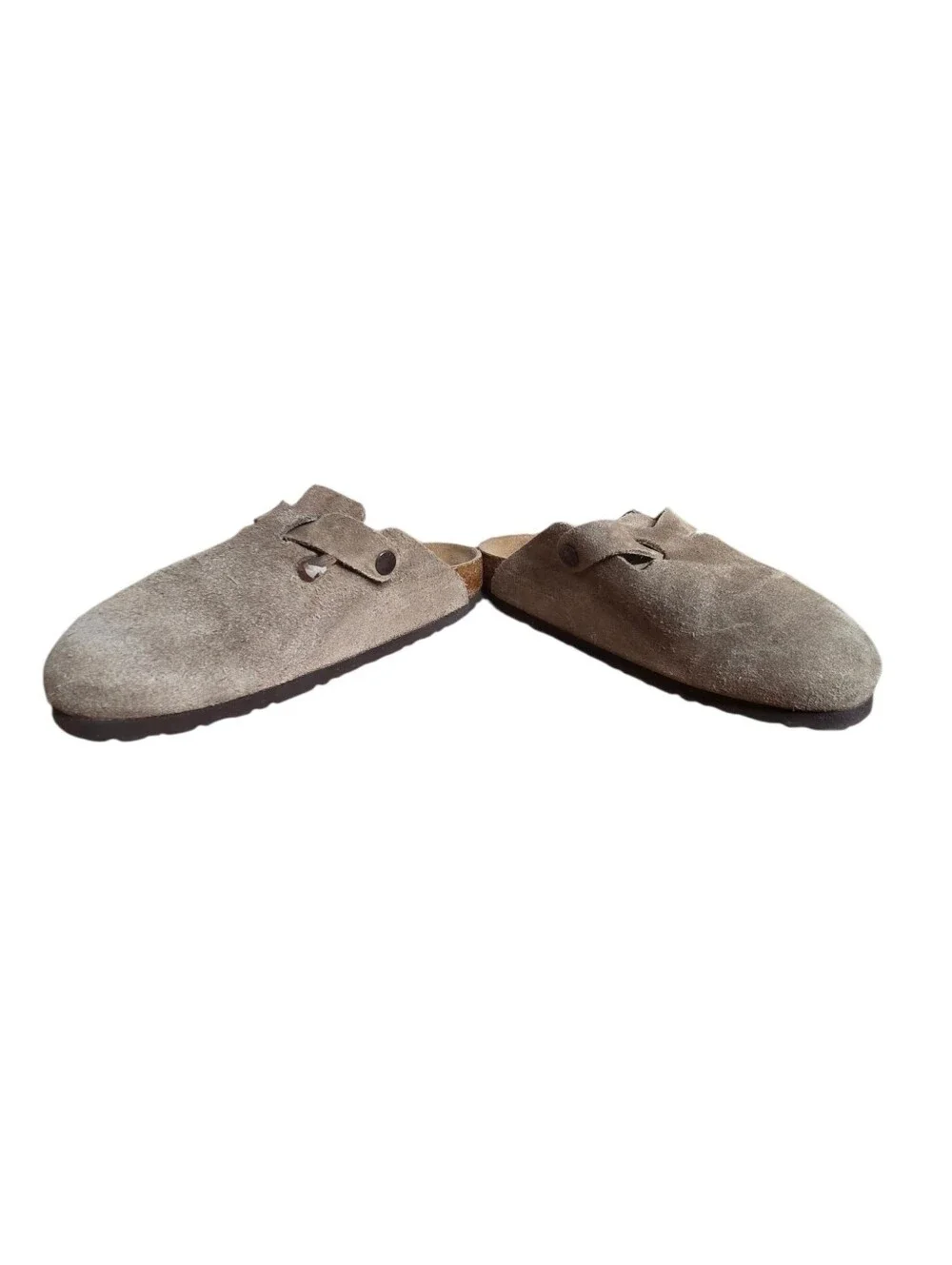 Birkenstock Boston Suede Taupe Clogs 39 Women 8 Men 6 - Picture 2 of 8